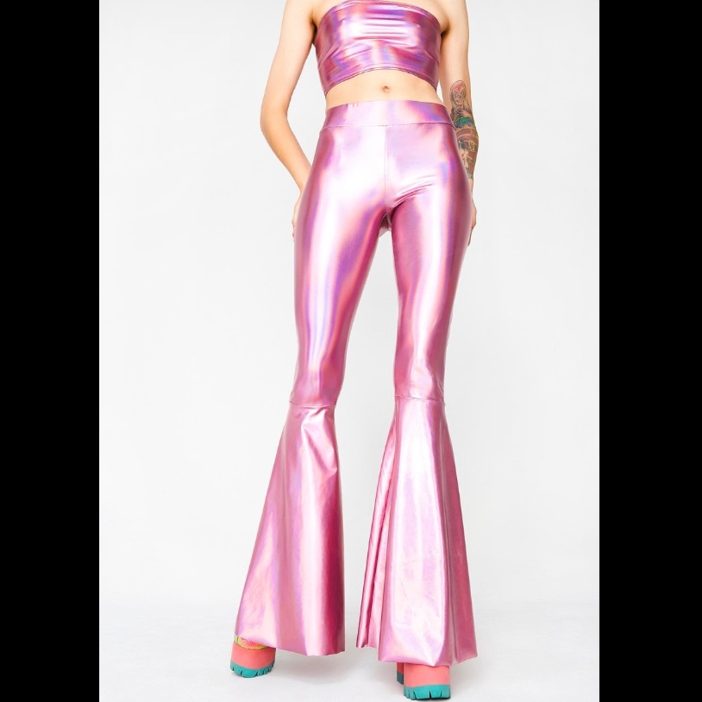 Dollskill Microdot Fembot Bell Bottoms, XS